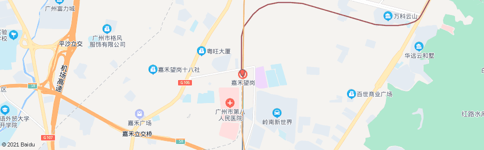 广州望岗大道(地铁嘉禾望岗站)_公交站地图_广州公交_妙搜公交查询2025