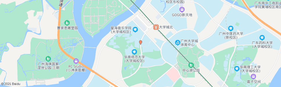 广州星海学院(大学城)_公交站地图_广州公交_妙搜公交查询2024