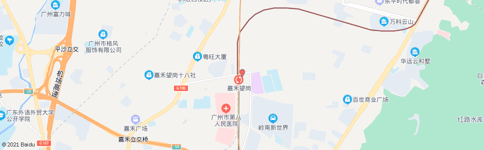 广州地铁嘉禾望岗站总站(公交站场)_公交站地图_广州公交_妙搜公交查询2025