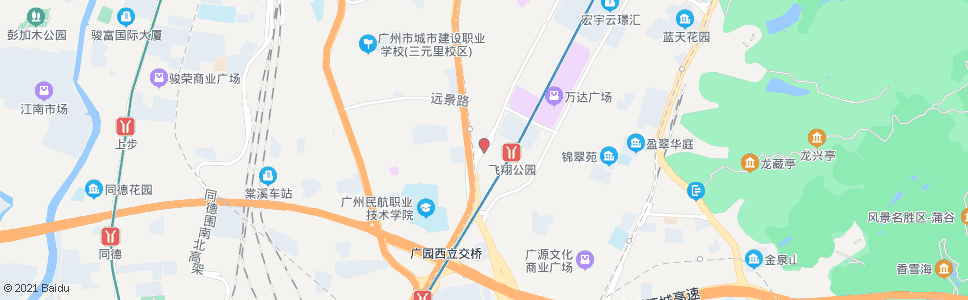 广州云城西路(机场路口)_公交站地图_广州公交_妙搜公交查询2025