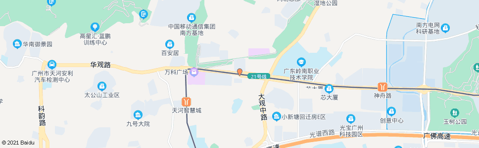 广州科韵北路华观路口_公交站地图_广州公交_妙搜公交查询2024