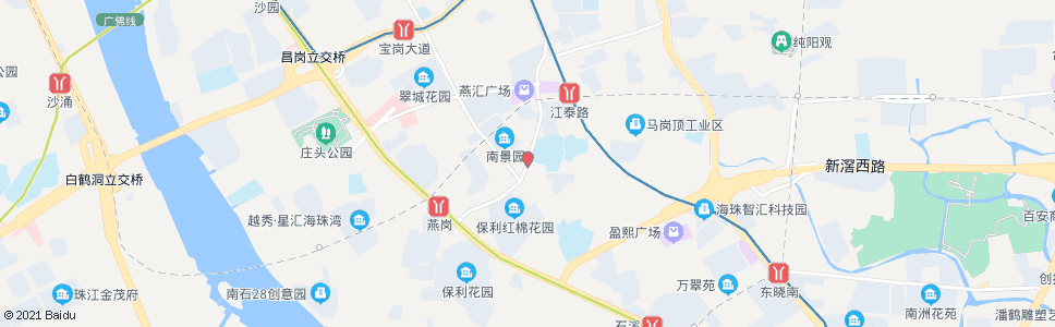 广州燕子岗_公交站地图_广州公交_妙搜公交查询2024