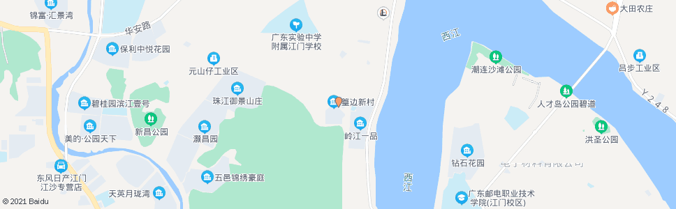 江门篁边新村_公交站地图_江门公交_妙搜公交查询2024