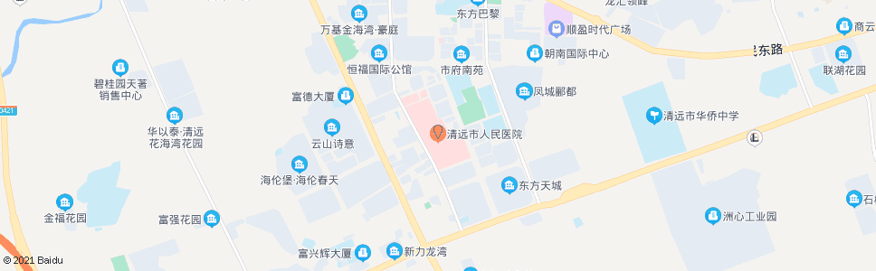 清远市人民医院(体育中心)_公交站地图_清远公交_妙搜公交查询2024