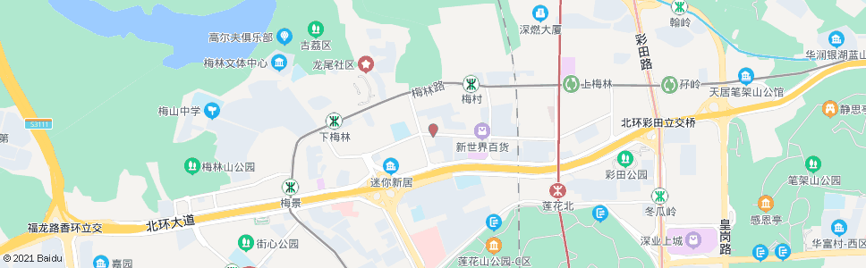 深圳梅林街道办_公交站地图_深圳公交_妙搜公交查询2024