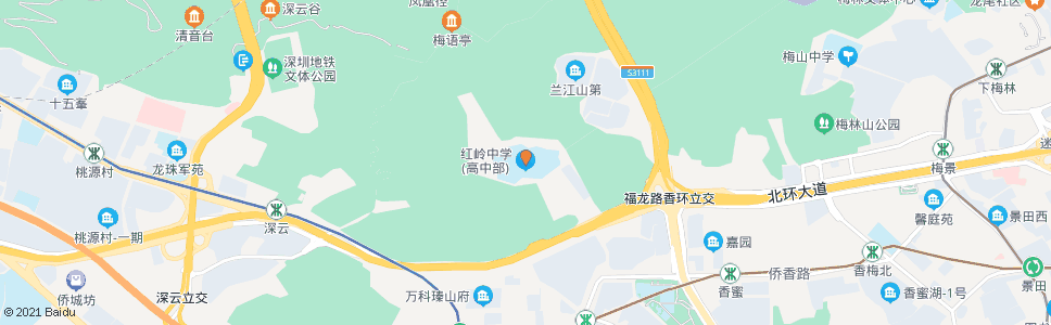 深圳红岭中学高中部_公交站地图_深圳公交_妙搜公交查询2025