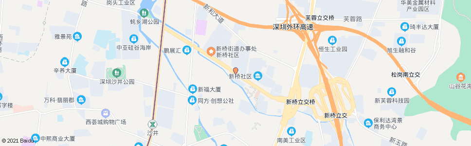 深圳新桥农贸市场_公交站地图_深圳公交_妙搜公交查询2025