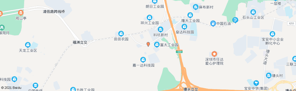 深圳石岩料坑村_公交站地图_深圳公交_妙搜公交查询2025