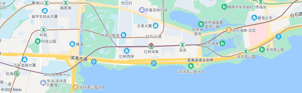 深圳红树湾南站_公交站地图_深圳公交_妙搜公交查询2024