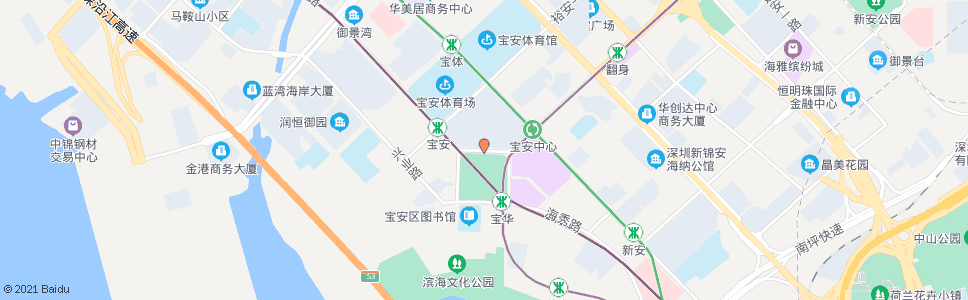 深圳宝安行政中心_公交站地图_深圳公交_妙搜公交查询2025