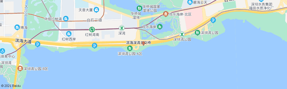 深圳滨海深湾立交_公交站地图_深圳公交_妙搜公交查询2025