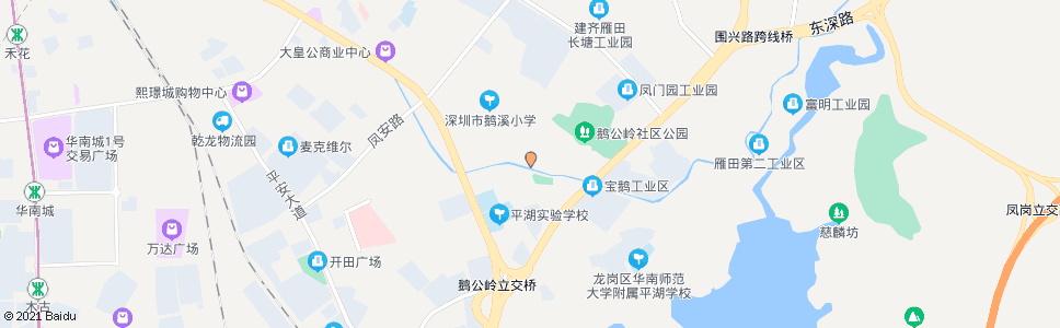 深圳鹅公岭市场_公交站地图_深圳公交_妙搜公交查询2024