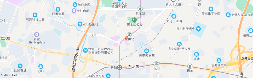 深圳坂田市场_公交站地图_深圳公交_妙搜公交查询2025