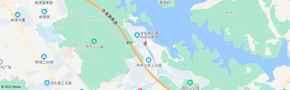 深圳铁岗水库西门_公交站地图_深圳公交_妙搜公交查询2024