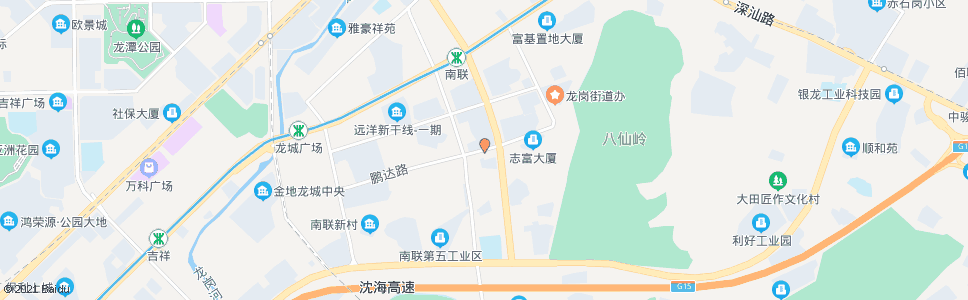 深圳鹏达花园南门_公交站地图_深圳公交_妙搜公交查询2025