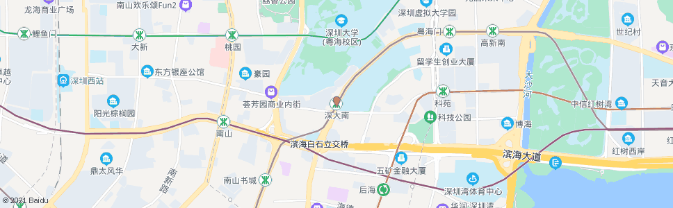 深圳深大南区宿舍楼_公交站地图_深圳公交_妙搜公交查询2024