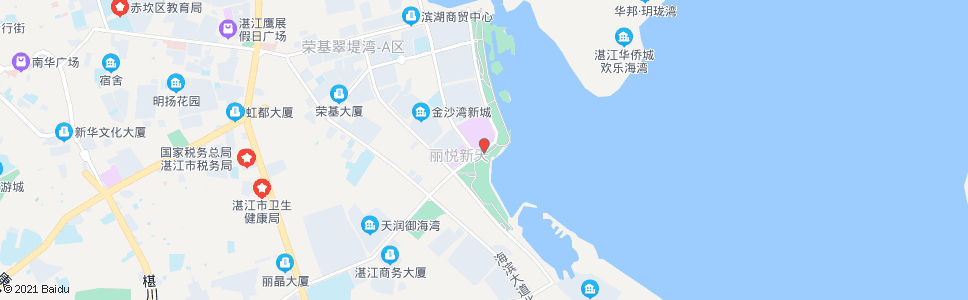 湛江金沙湾沙滩泳场_公交站地图_湛江公交_妙搜公交查询2024