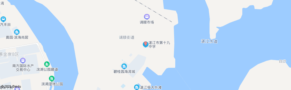 湛江市第十九中学_公交站地图_湛江公交_妙搜公交查询2024