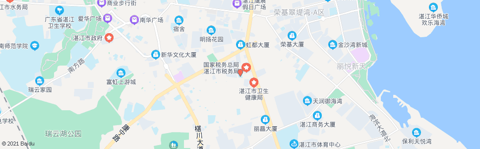 湛江市第二小学_公交站地图_湛江公交_妙搜公交查询2024