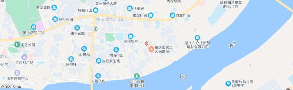 肇庆市二医院_公交站地图_肇庆公交_妙搜公交查询2024