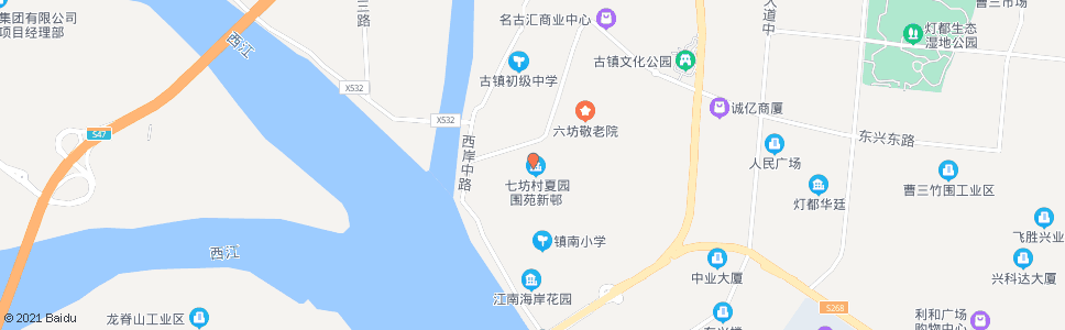 中山七坊夏园中心路_公交站地图_中山公交_妙搜公交查询2024