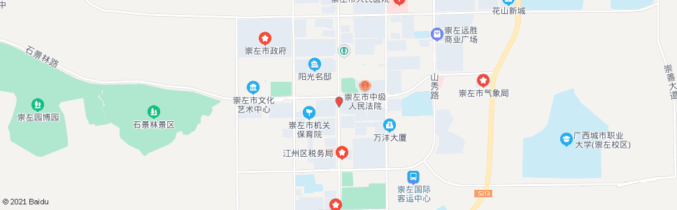 崇左友谊石景林路口_公交站地图_崇左公交_妙搜公交查询2024