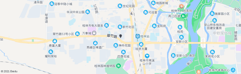 桂林青竹路四里_公交站地图_桂林公交_妙搜公交查询2024