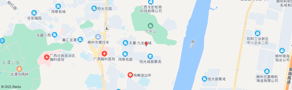 柳州九头山路东(雅乐食品有限公司)_公交站地图_柳州公交_妙搜公交查询2024