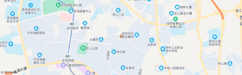 贵阳龙泉苑街中(韦顺达源体检中心)_公交站地图_贵阳公交_妙搜公交查询2024