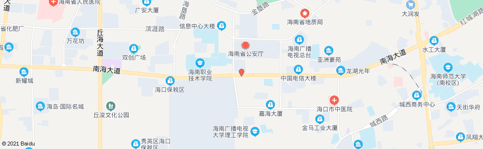 海口京江花园_公交站地图_海口公交_妙搜公交查询2024