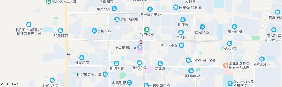 保定保百购物广场北门_公交站地图_保定公交_妙搜公交查询2025