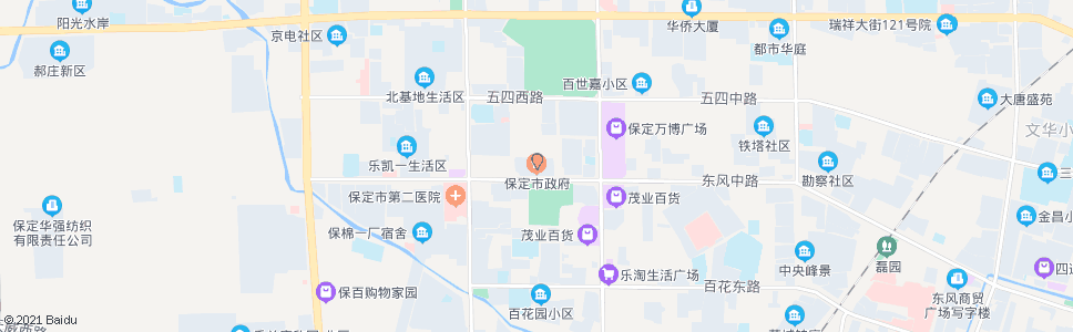 保定南市区政府_公交站地图_保定公交_妙搜公交查询2025