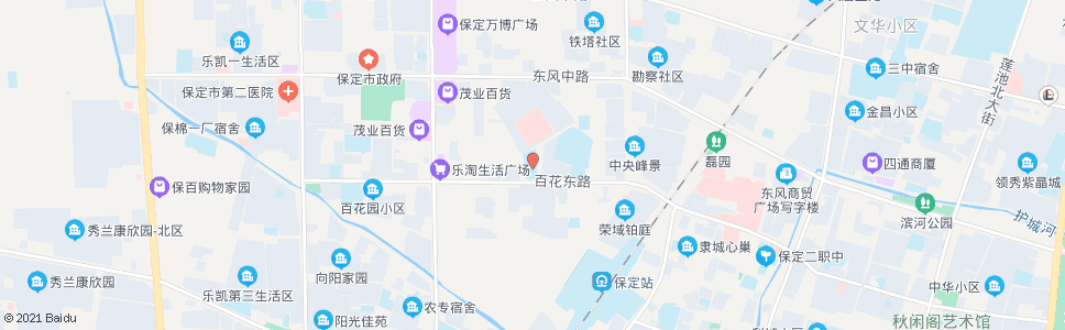 保定铁路医院(百花中学)_公交站地图_保定公交_妙搜公交查询2025