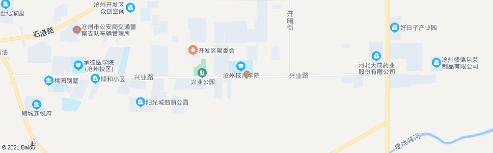 沧州开发区技师学院_公交站地图_沧州公交_妙搜公交查询2024