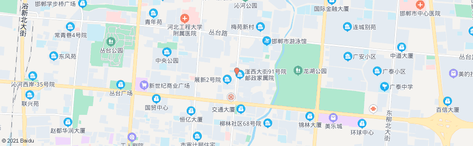 邯郸滏河大街展览路口_公交站地图_邯郸公交_妙搜公交查询2024