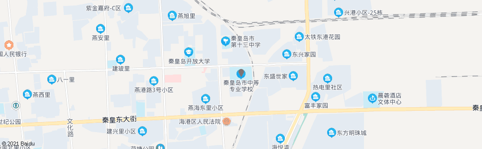 秦皇岛市高级技校(海阳路旧址)_公交站地图_秦皇岛公交_妙搜公交查询2024