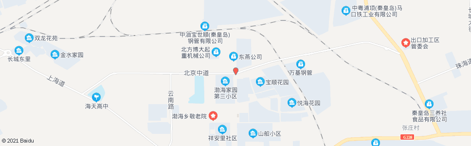 秦皇岛渤海家园_公交站地图_秦皇岛公交_妙搜公交查询2025