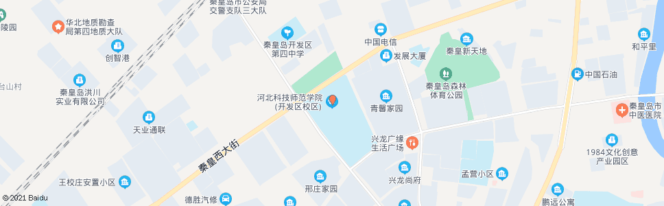 秦皇岛科技师院开发区校区(黄河西道)_公交站地图_秦皇岛公交_妙搜公交查询2025