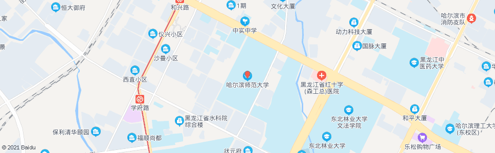 哈尔滨哈师大(南学区)_公交站地图_哈尔滨公交_妙搜公交查询2024