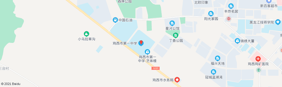 鸡西市一中_公交站地图_鸡西公交_妙搜公交查询2025