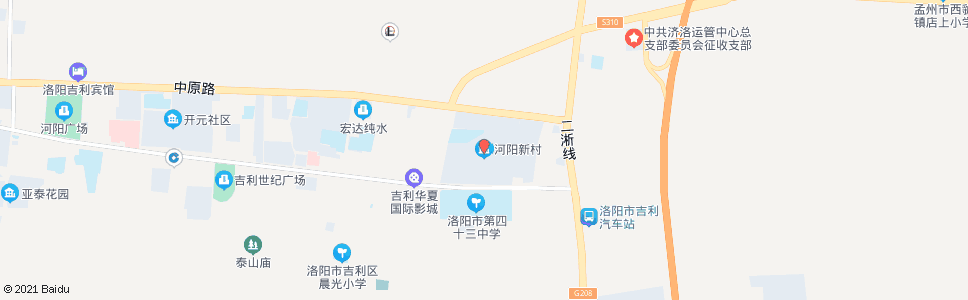 洛阳河阳新村_公交站地图_洛阳公交_妙搜公交查询2024