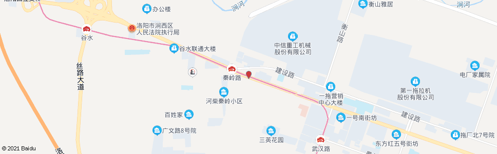 洛阳建设路谷水东_公交站地图_洛阳公交_妙搜公交查询2025