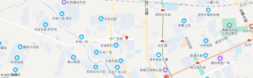 洛阳纱厂西路王城大道口东_公交站地图_洛阳公交_妙搜公交查询2024