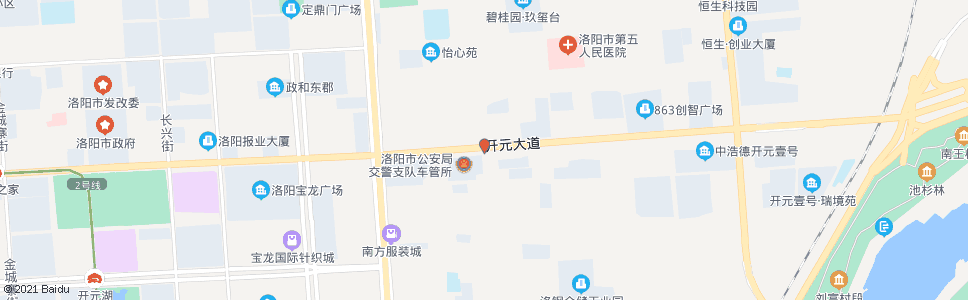 洛阳开元大道关圣街口西_公交站地图_洛阳公交_妙搜公交查询2025