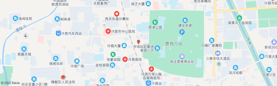 许昌湖滨路口按摩医院_公交站地图_许昌公交_妙搜公交查询2024