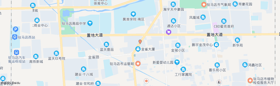 驻马店天中山大道置地大道口_公交站地图_驻马店公交_妙搜公交查询2024