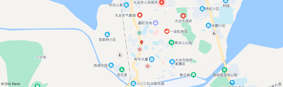 黄石大冶建筑公司_公交站地图_黄石公交_妙搜公交查询2024