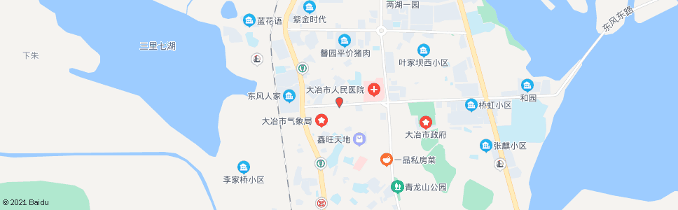 黄石大冶自来水宿舍_公交站地图_黄石公交_妙搜公交查询2024