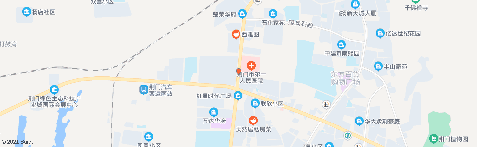 荆门市一医南院_公交站地图_荆门公交_妙搜公交查询2024