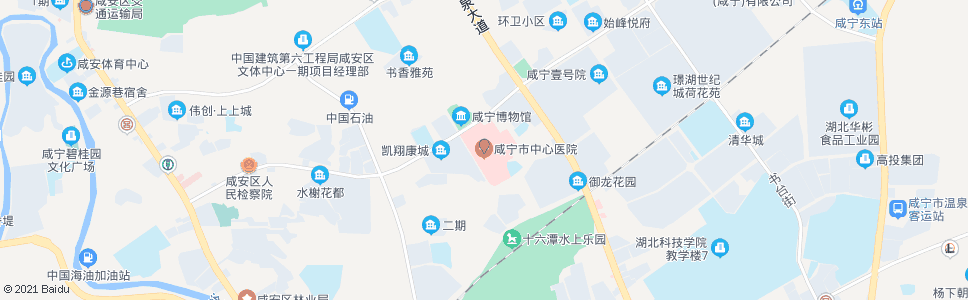 咸宁市中心医院_公交站地图_咸宁公交_妙搜公交查询2024